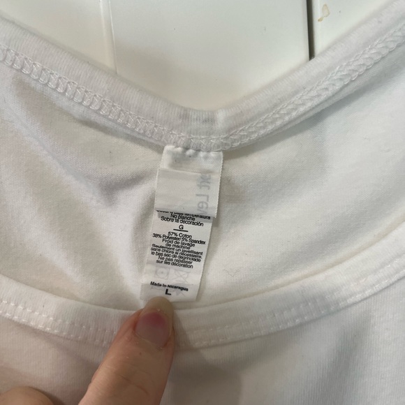 Next Level Apparel White Tank Top with Green Logo - Picture 4 of 4